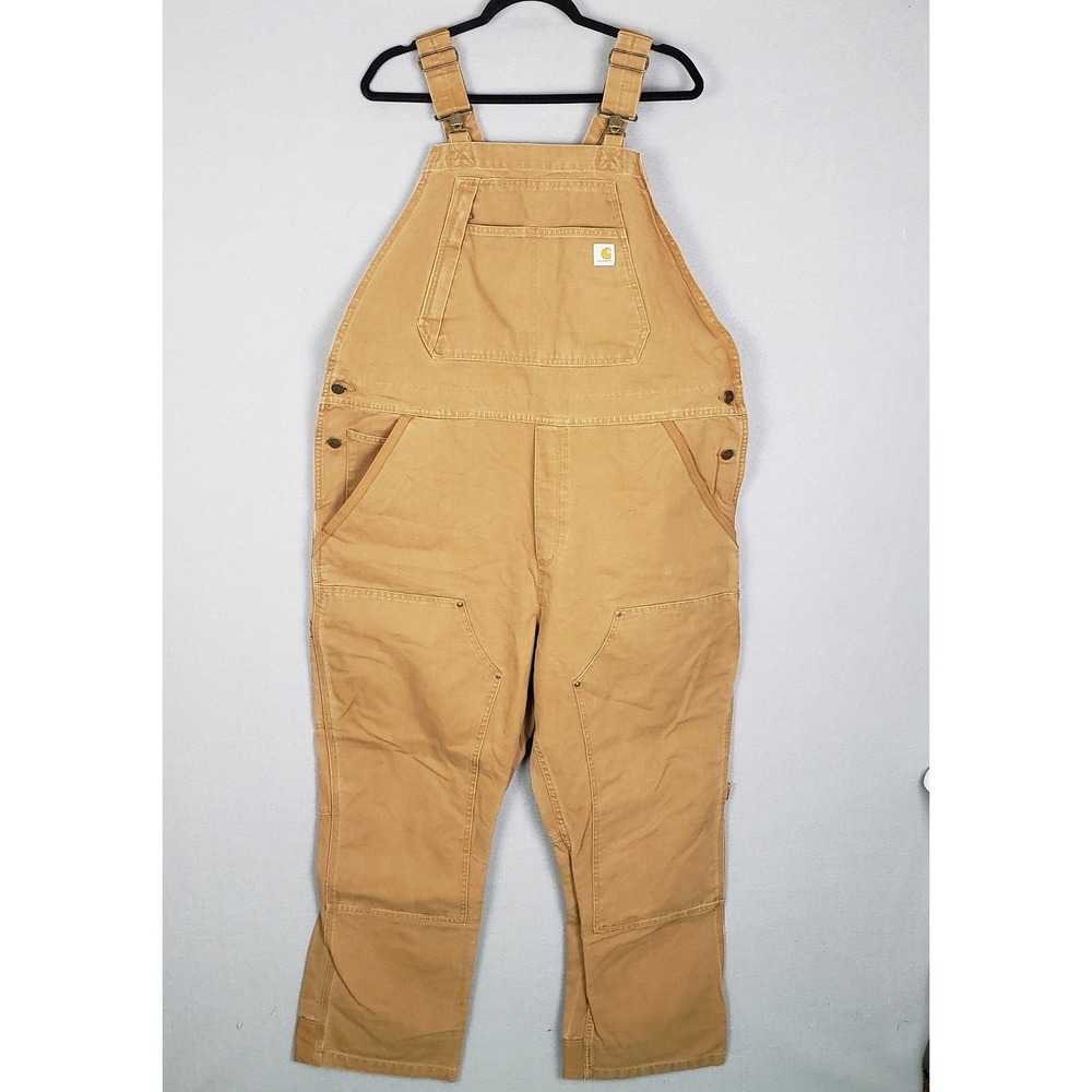 Carhartt Size XXL Short Canvas Bib Overalls Utility‎ Rugged Workwear Chore Farm